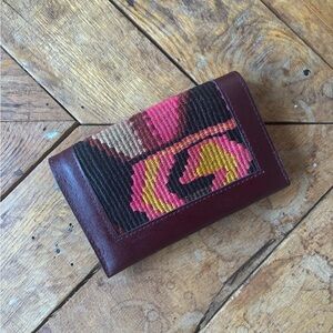 New Vintage Leather Kilim Wallet